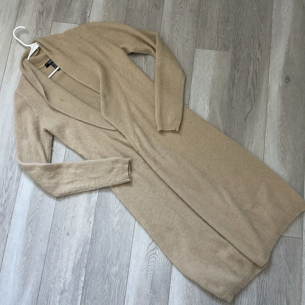 Rampage Vintage Cardian agora rabbit hair long open knit womens Tan (medium) y2k